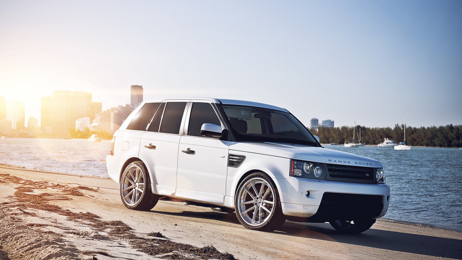White SUV on a Snowy Road — Cars wallpaper