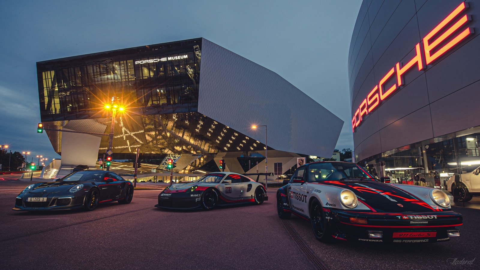 Sports Cars at a Porsche Center — Cars wallpaper