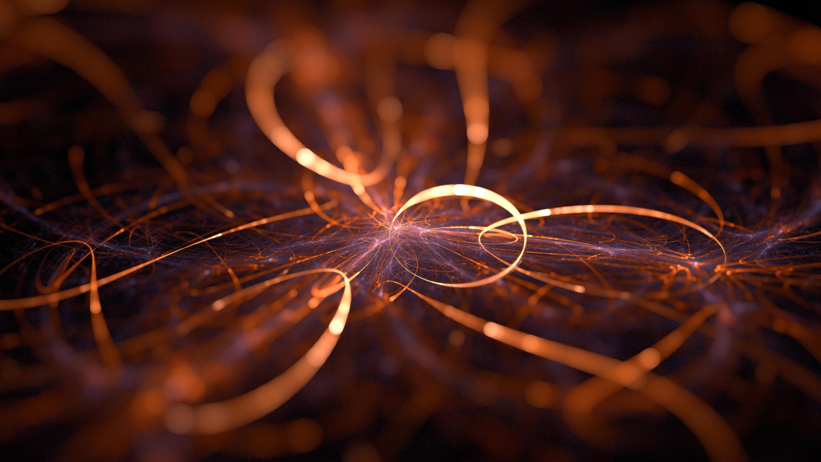 Golden Bokeh Light Trails Wallpaper — Abstract wallpaper
