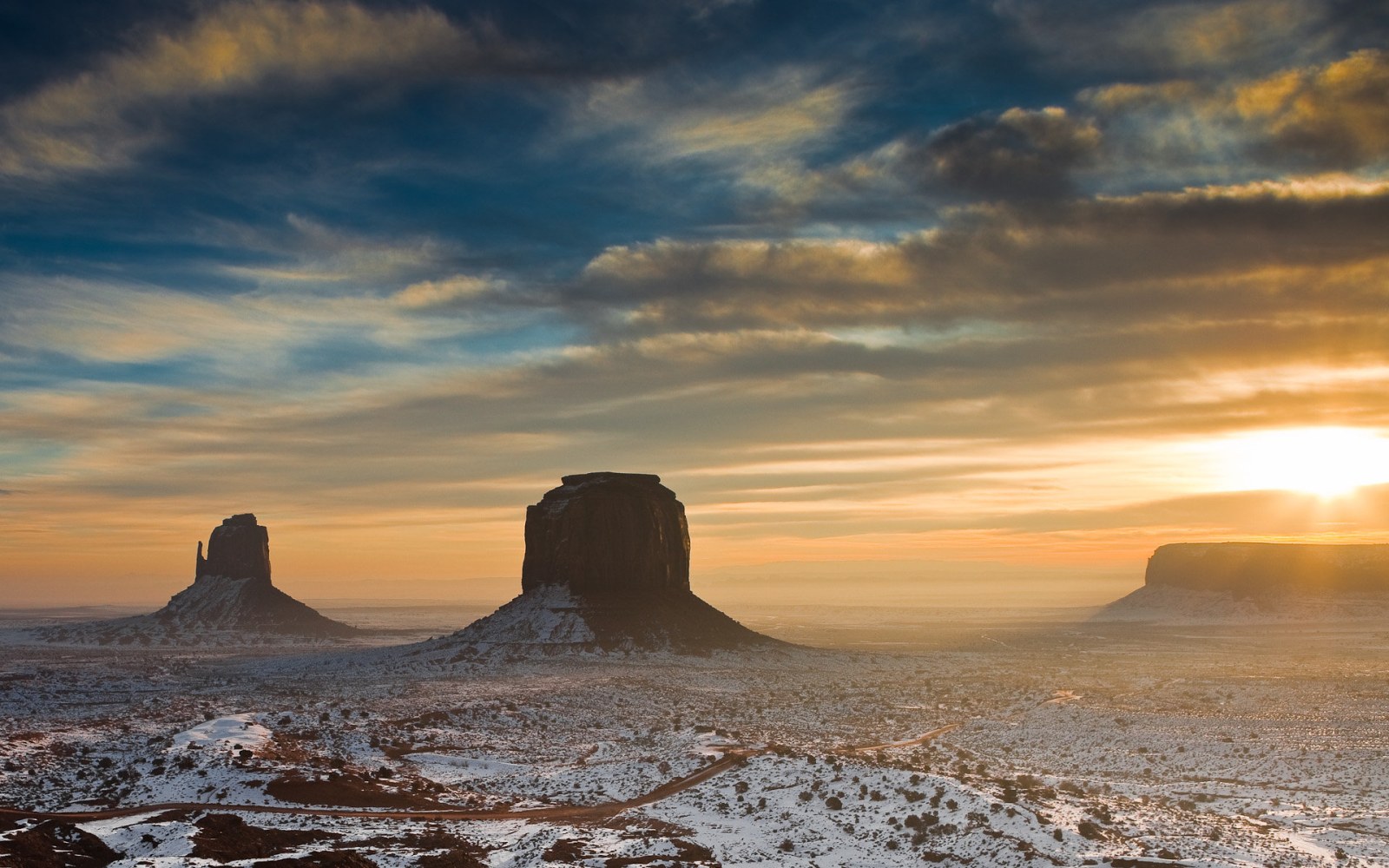 Desert Buttes in Winter Light Wallpaper — Nature wallpaper