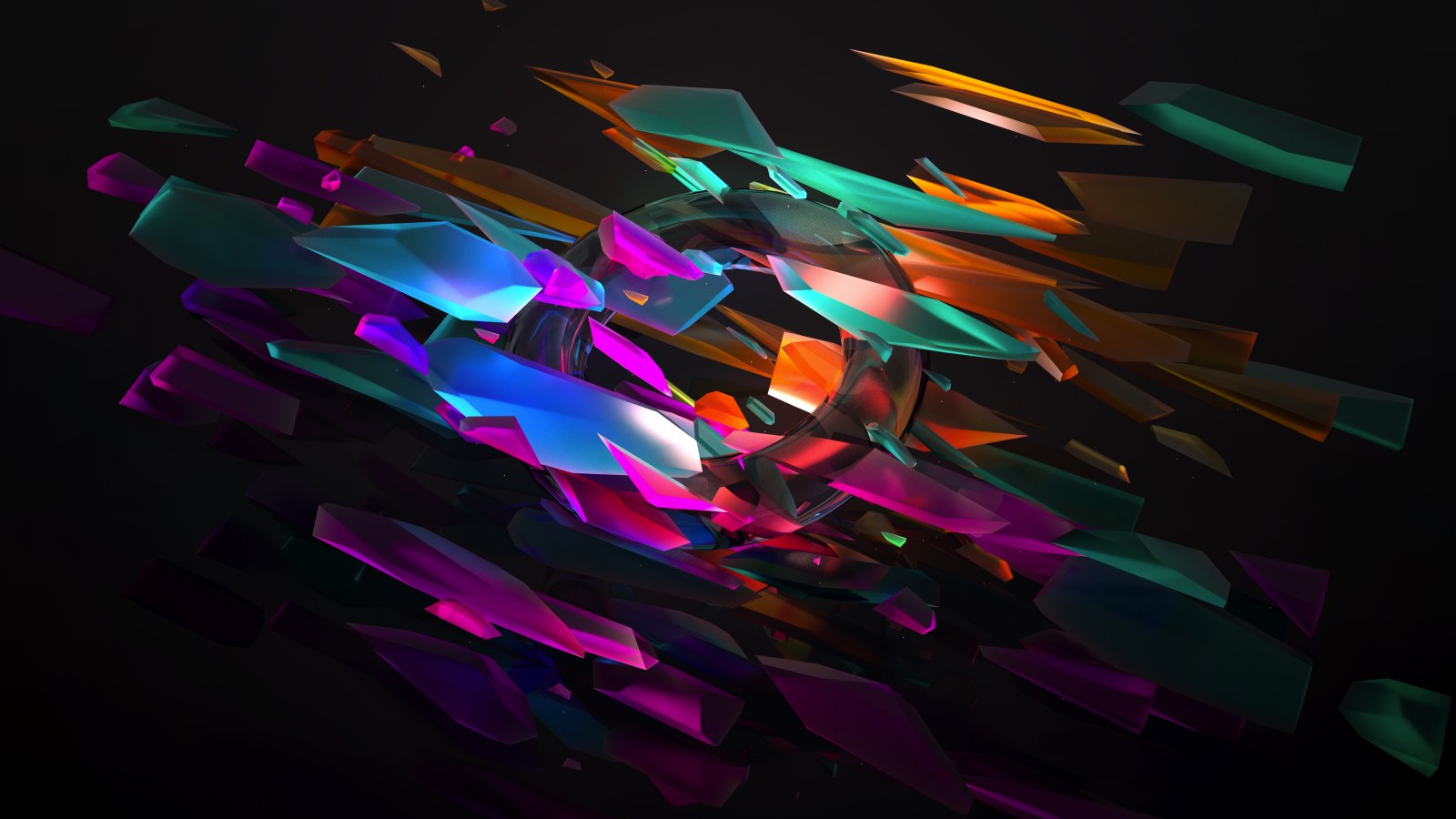 Colorful Spectrum Gamut Pieces Wallpaper — Abstract wallpaper