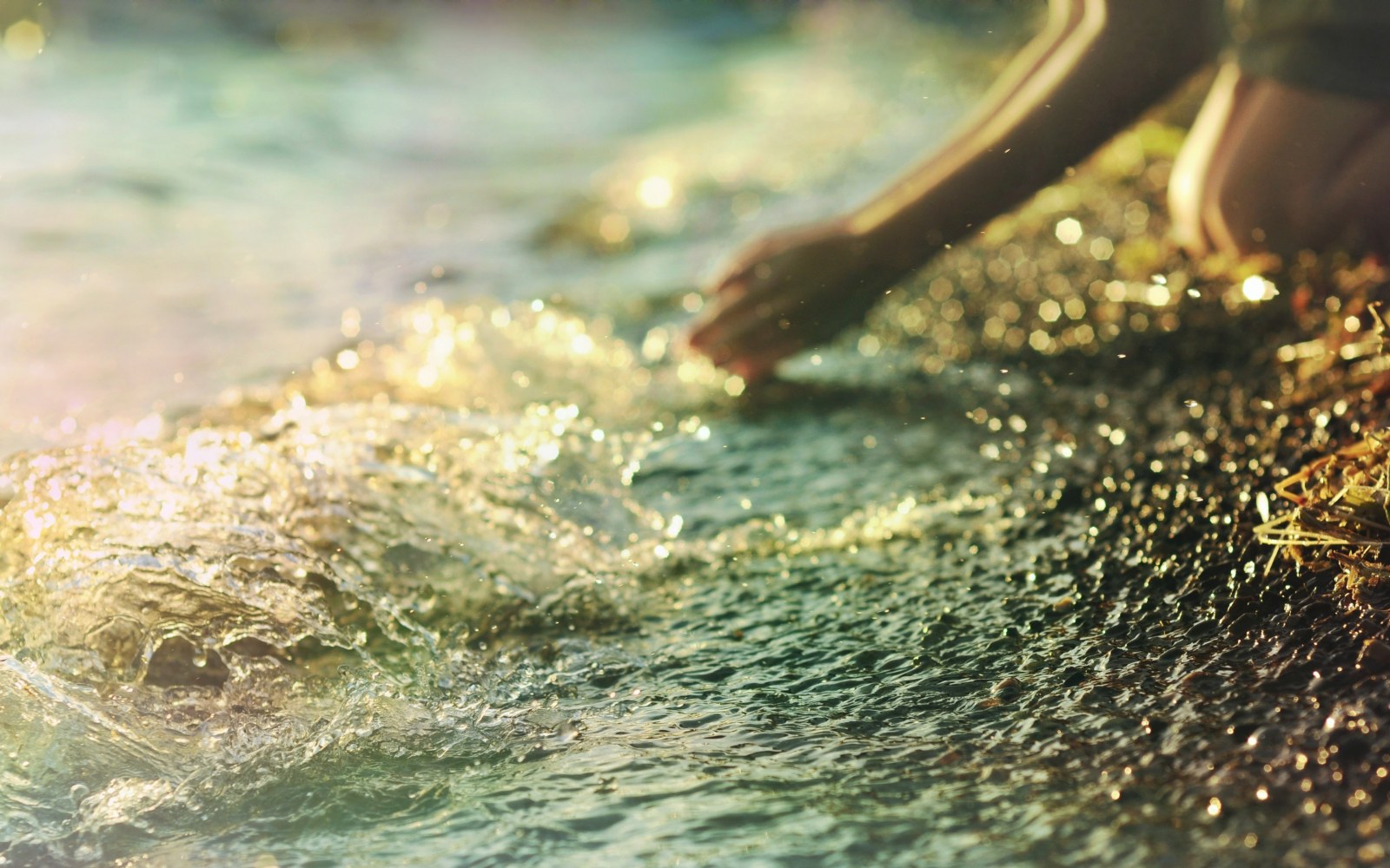 Hand in the Waves — Ocean & Beach wallpaper