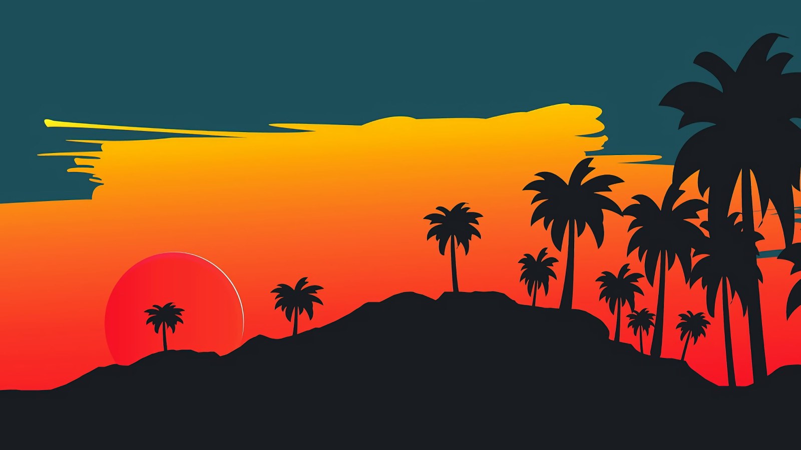 Vivid Painting in Navy Tones — Anime wallpaper
