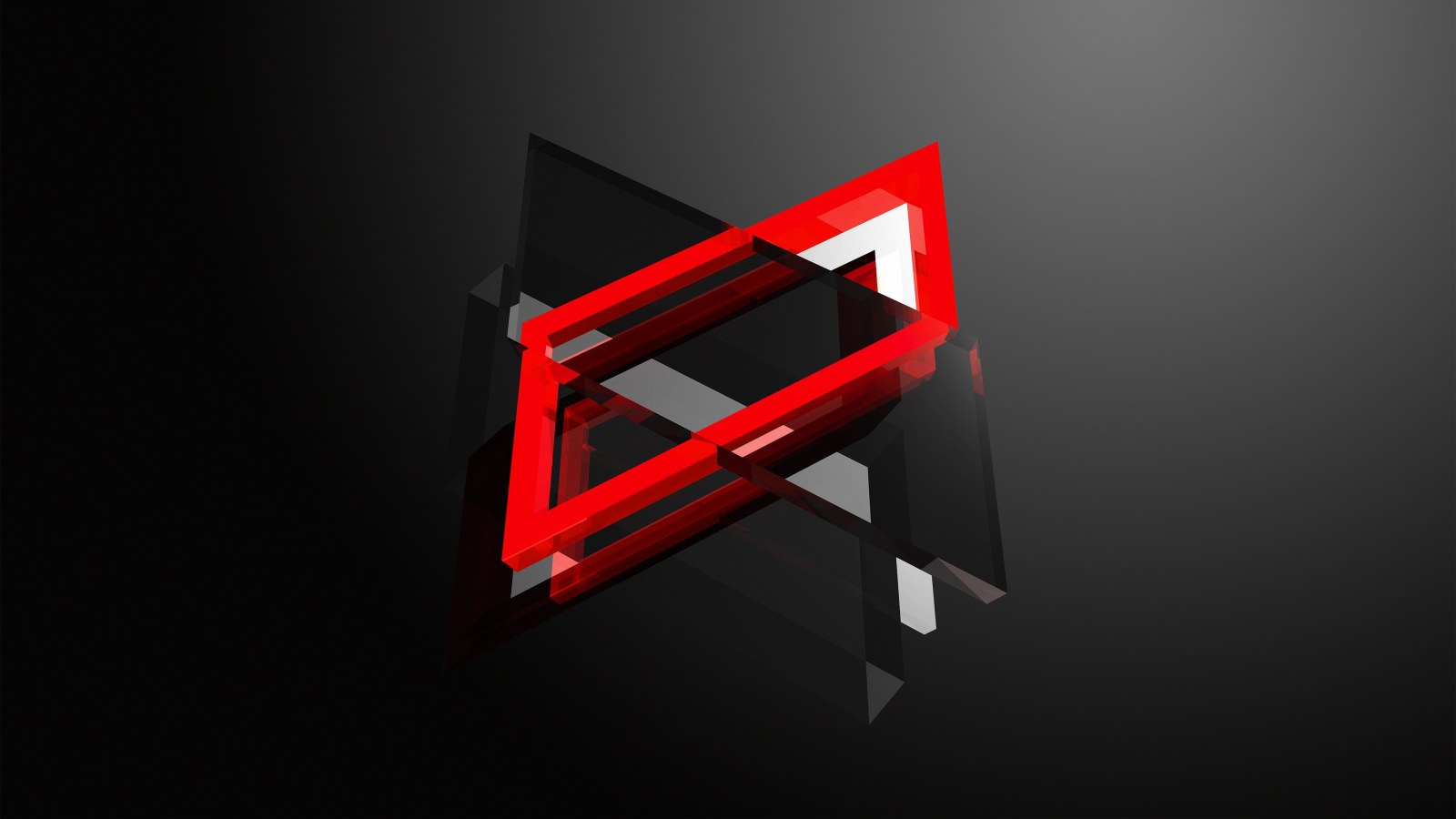 Red and Black Glass Shapes Wallpaper — Abstract wallpaper