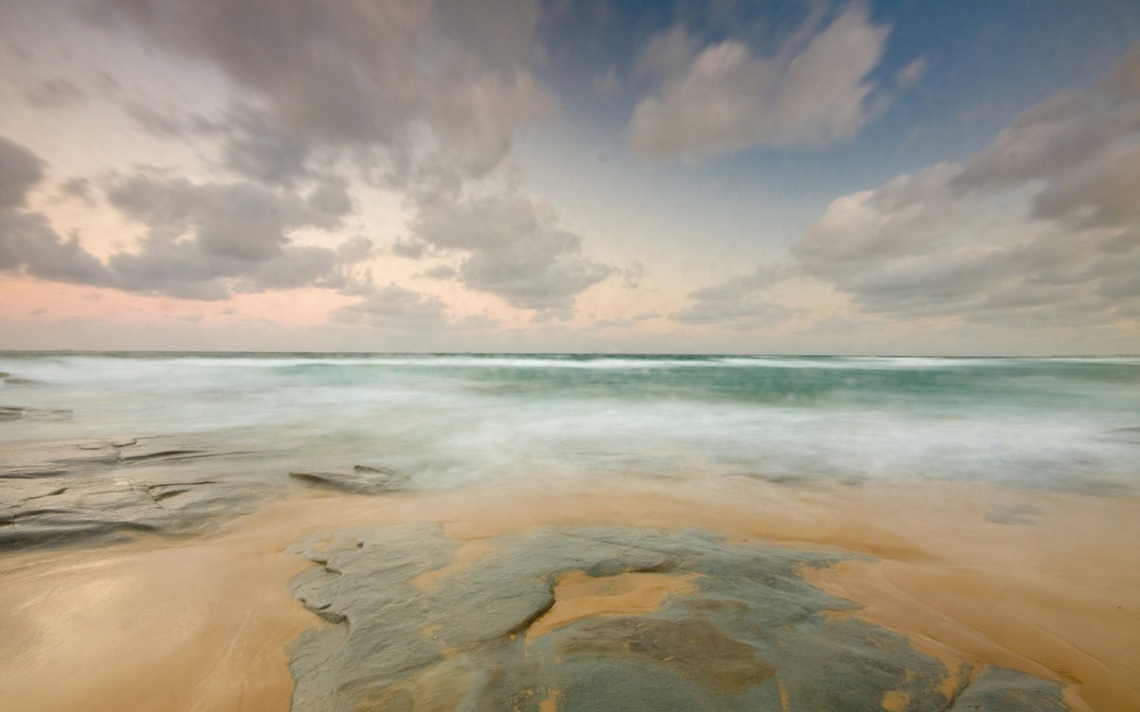 Soft Ocean Waves on Sand Wallpaper — Nature wallpaper