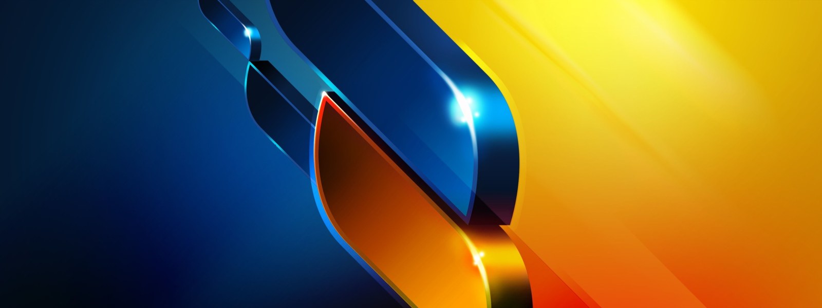 Firefox Blue Yellow 3D Wallpaper — Technology wallpaper