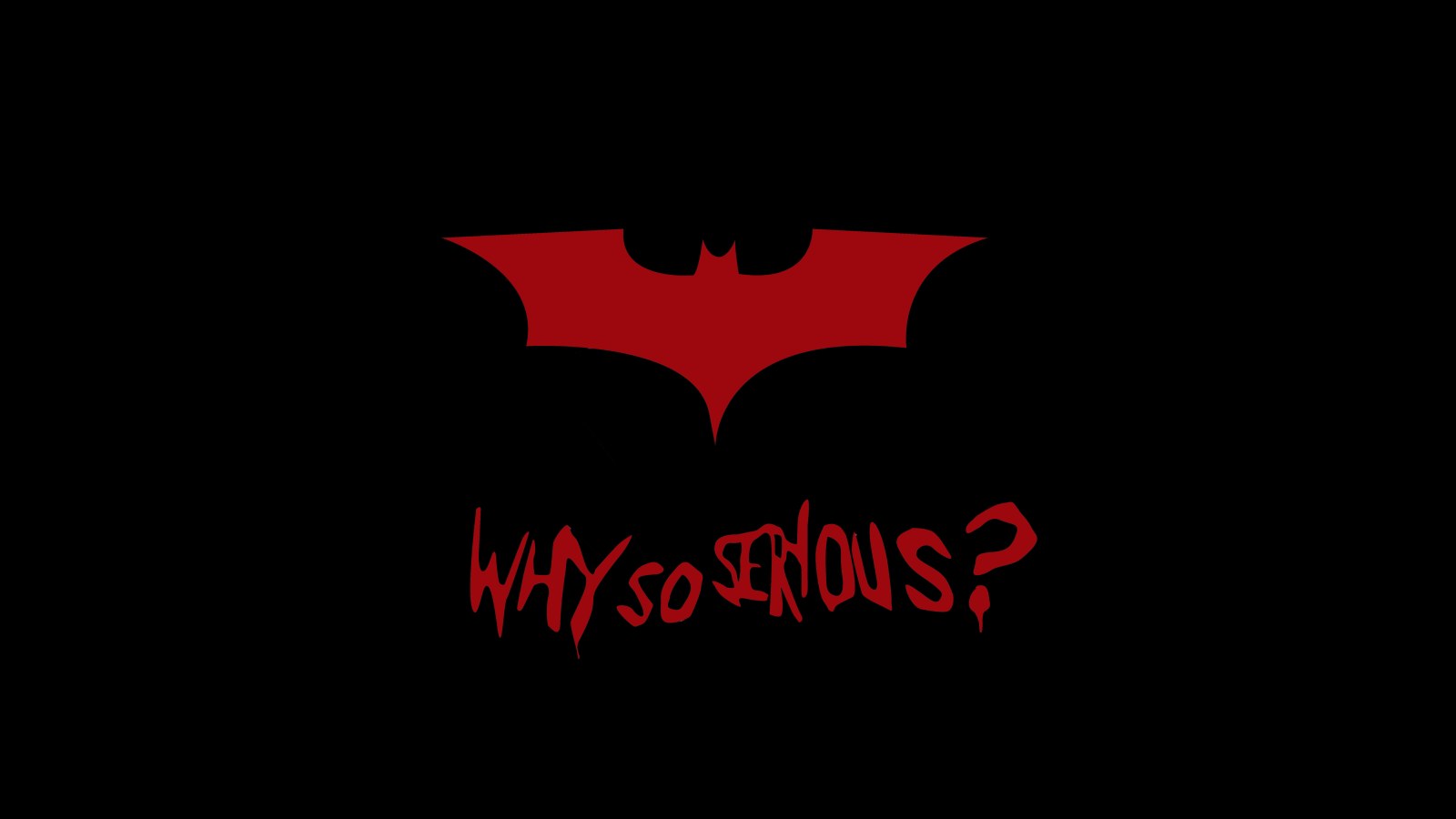 Red Bat Emblem on Black — Dark / AMOLED wallpaper