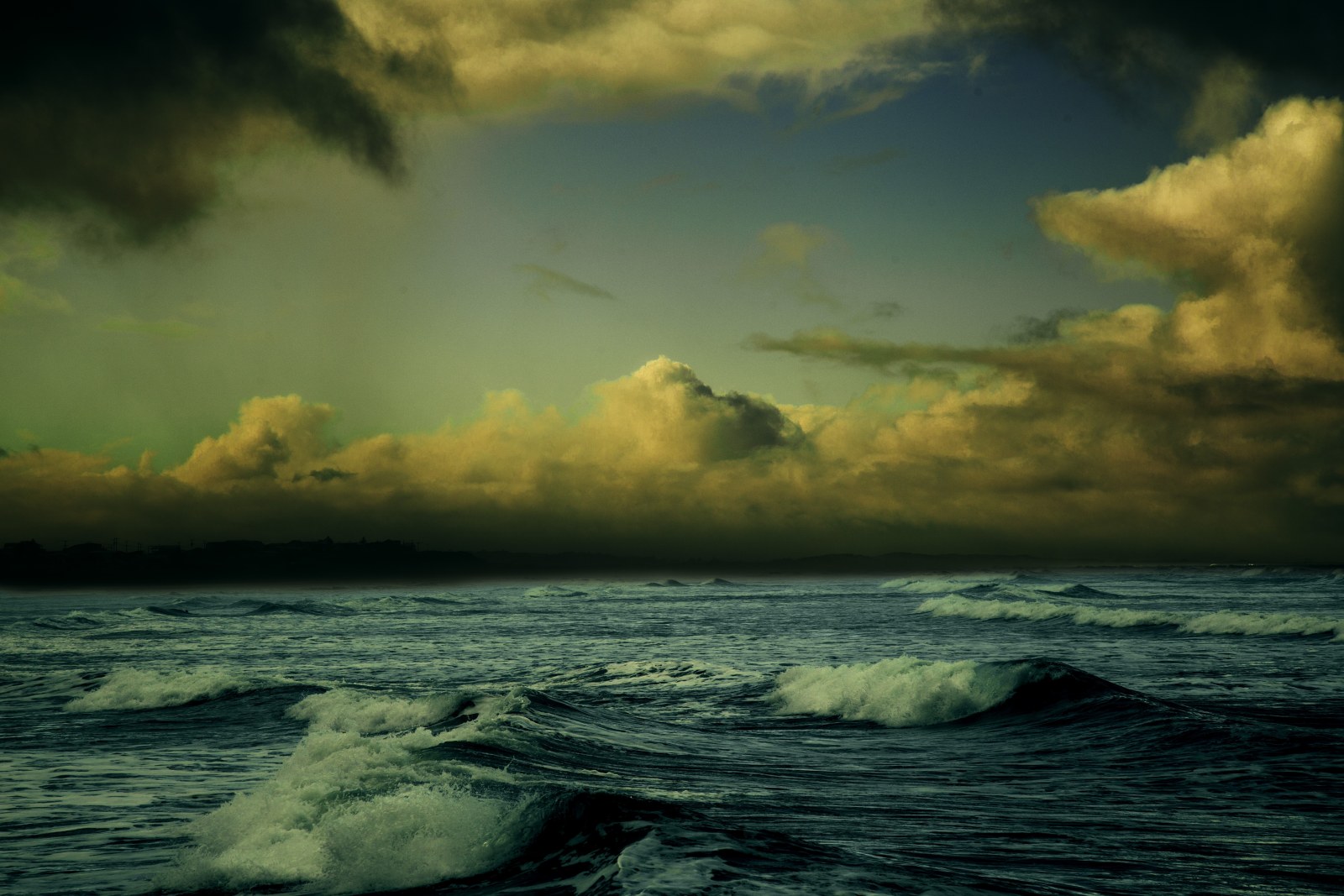 Stormy Sea Under Dark Clouds — Ocean & Beach wallpaper