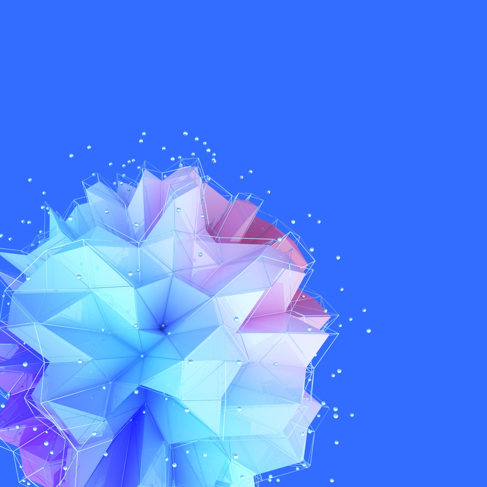 Blue and Purple Geometric Shapes Wallpaper — Abstract wallpaper