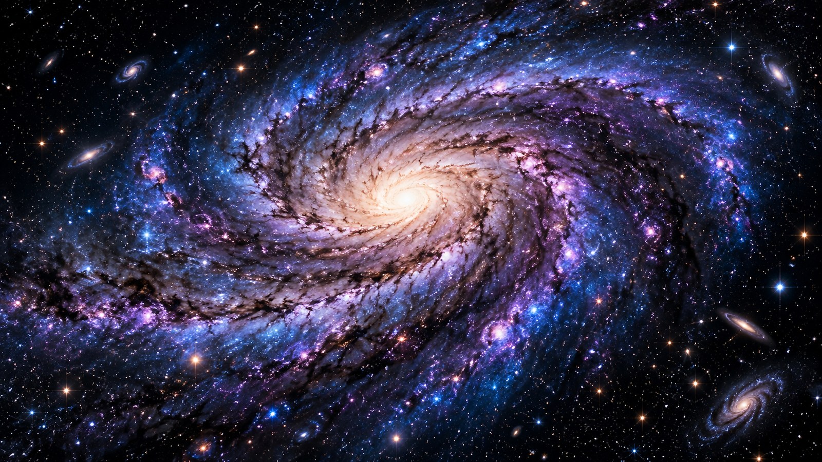 Luminous Spiral Galaxy 4K Wallpaper — Space wallpaper