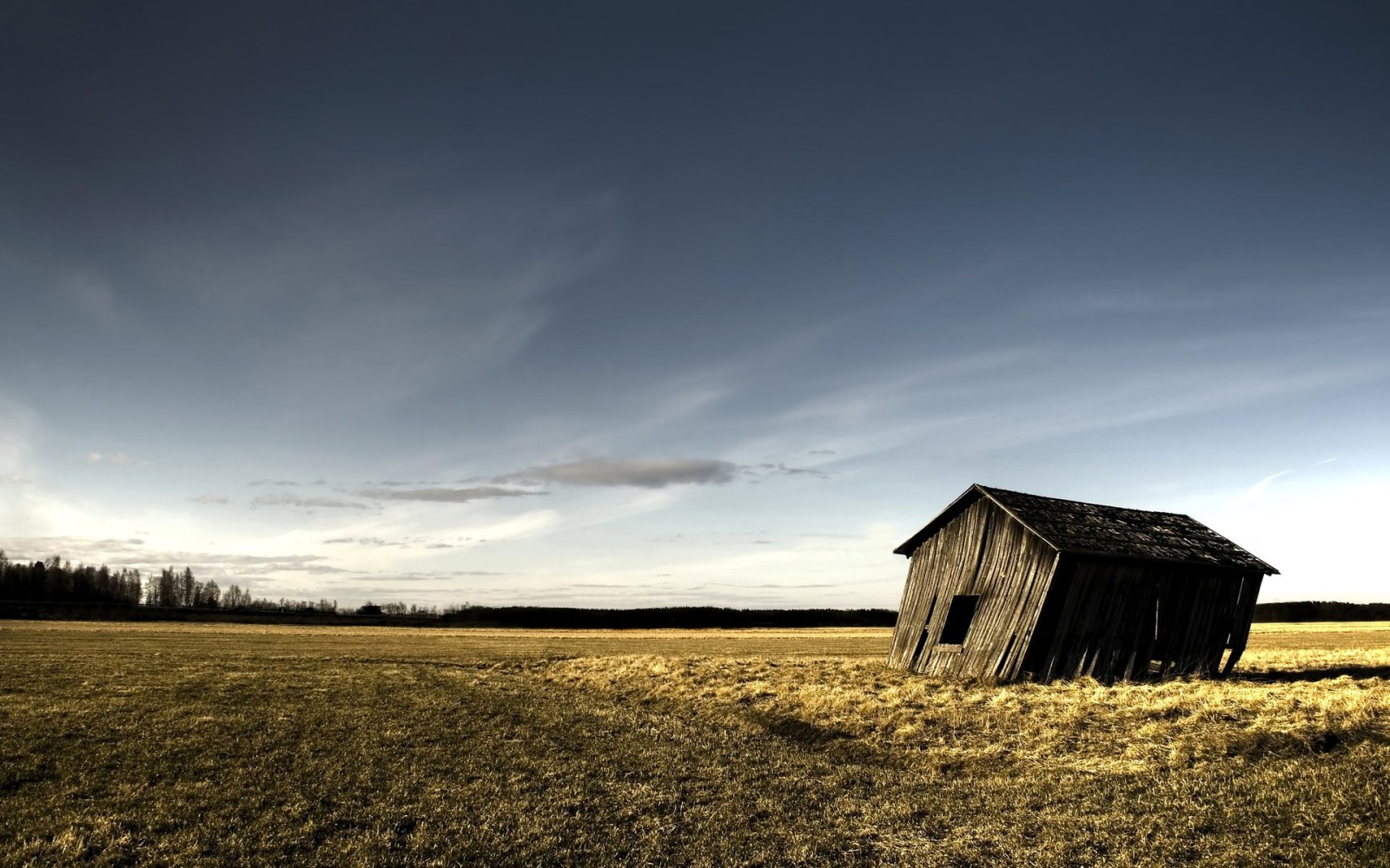 Weathered Barn in an Open Field Wallpaper — Nature wallpaper