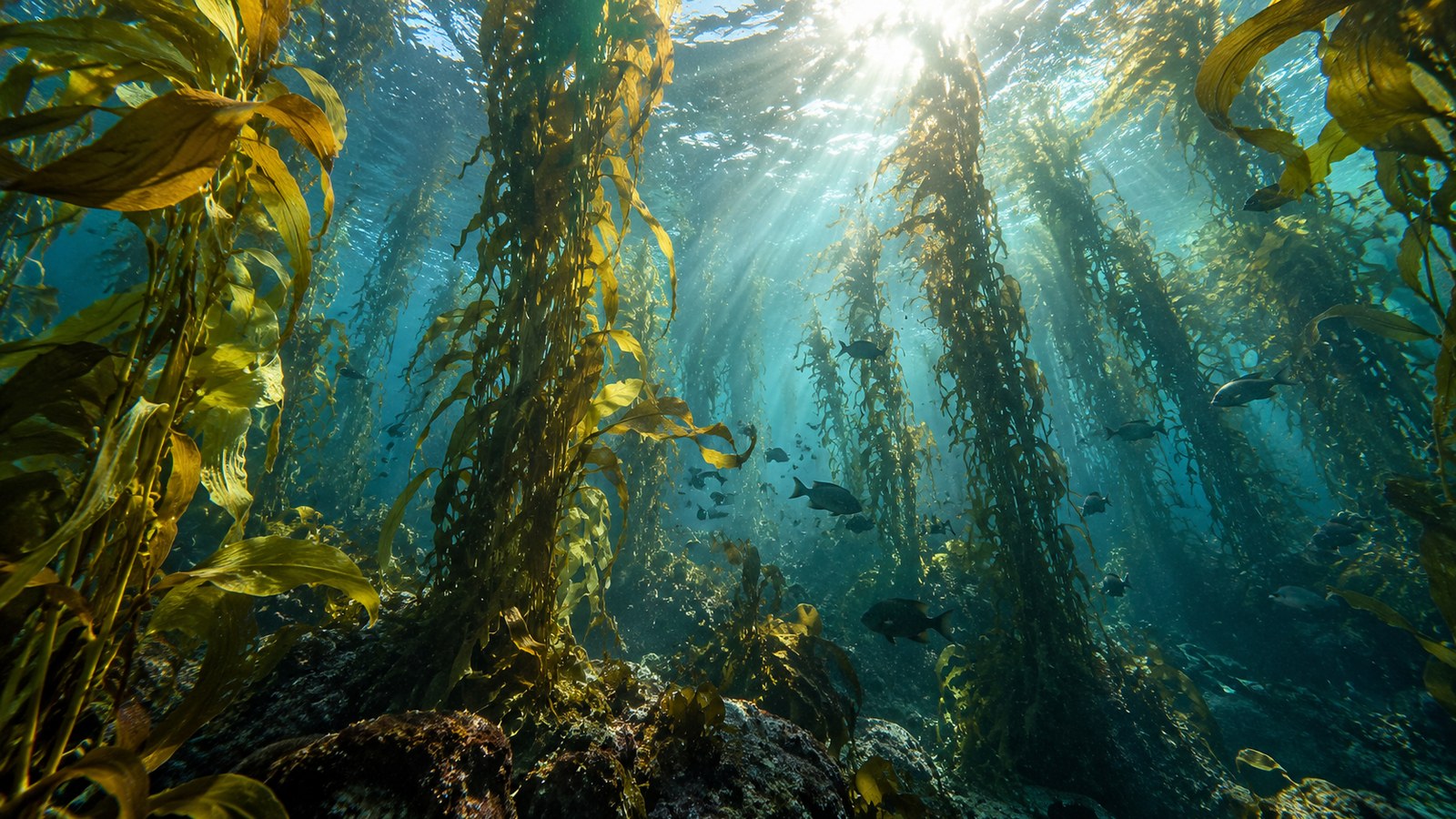 Kelp Forest Underwater 4K Wallpaper — Nature wallpaper