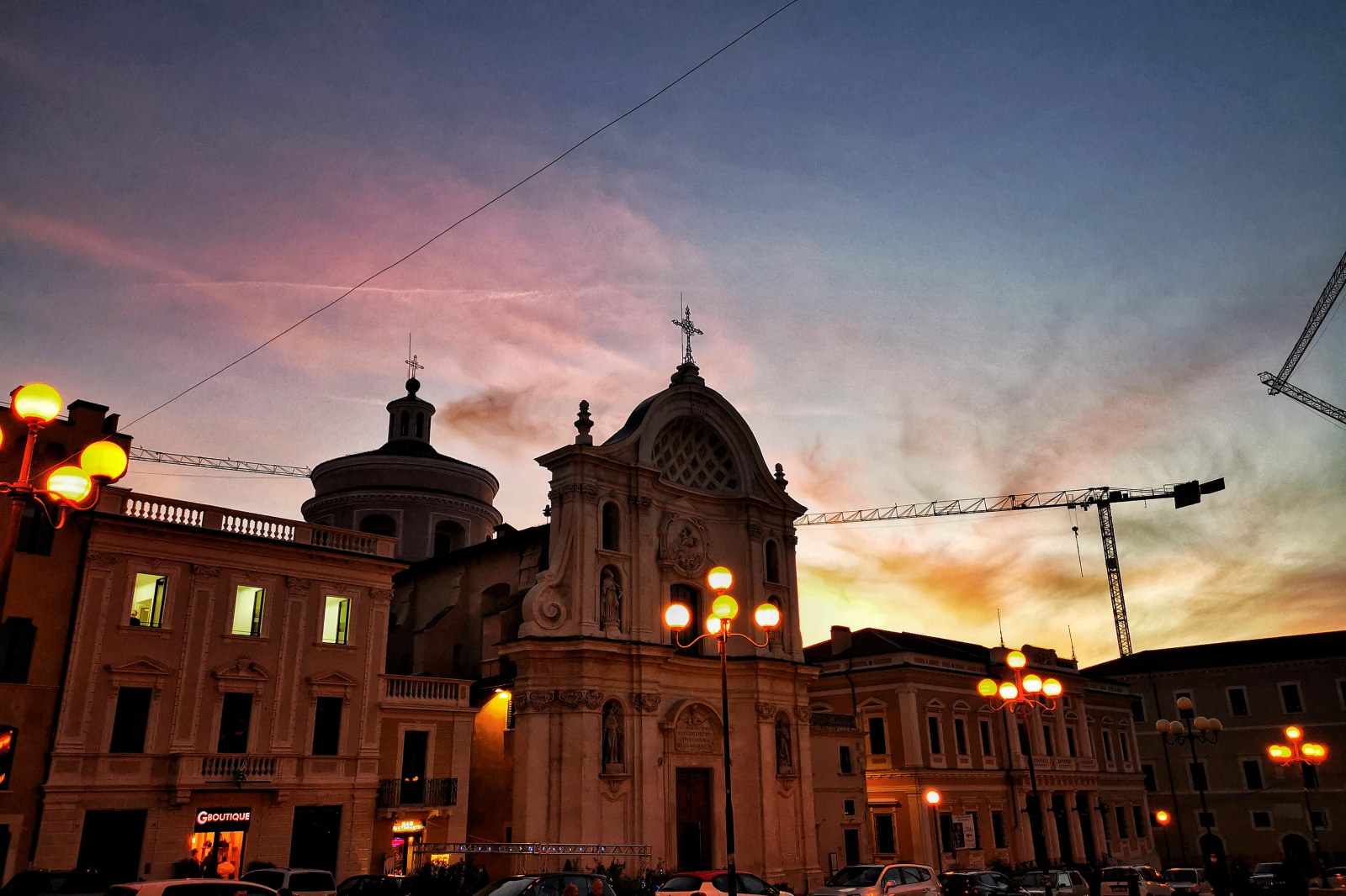 View of L'Aquila in Brown Tones — Anime wallpaper