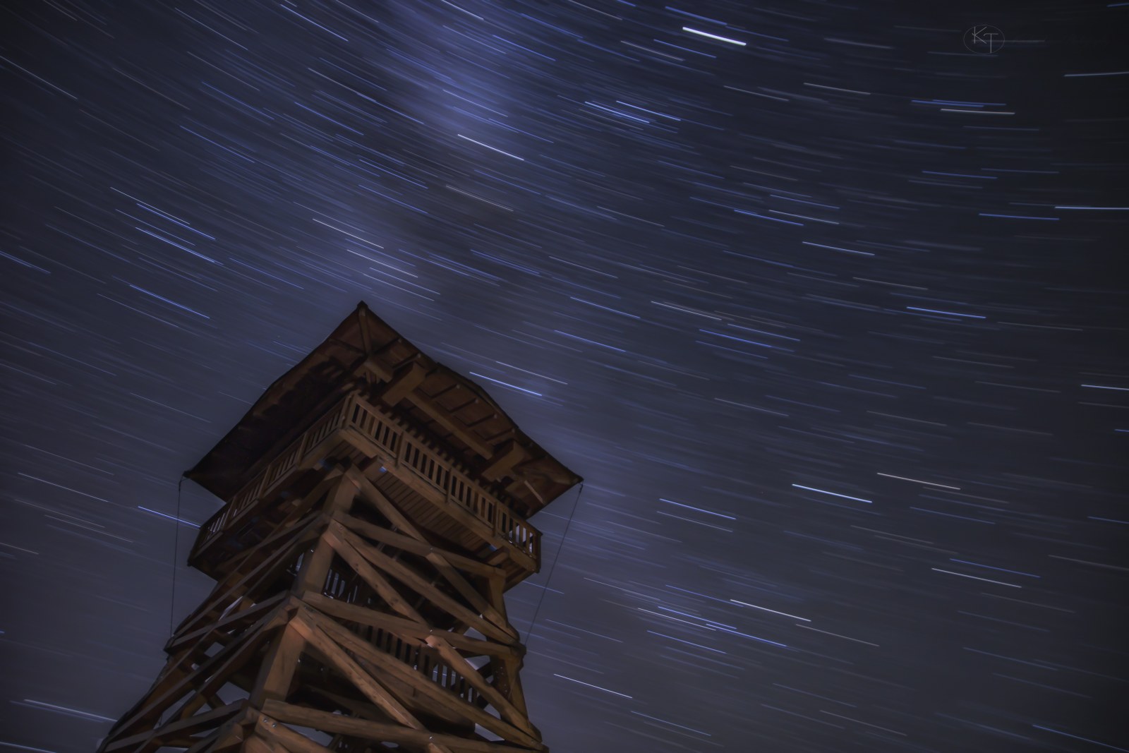 Star Trails and Galaxy in Natural Light — Night Sky wallpaper