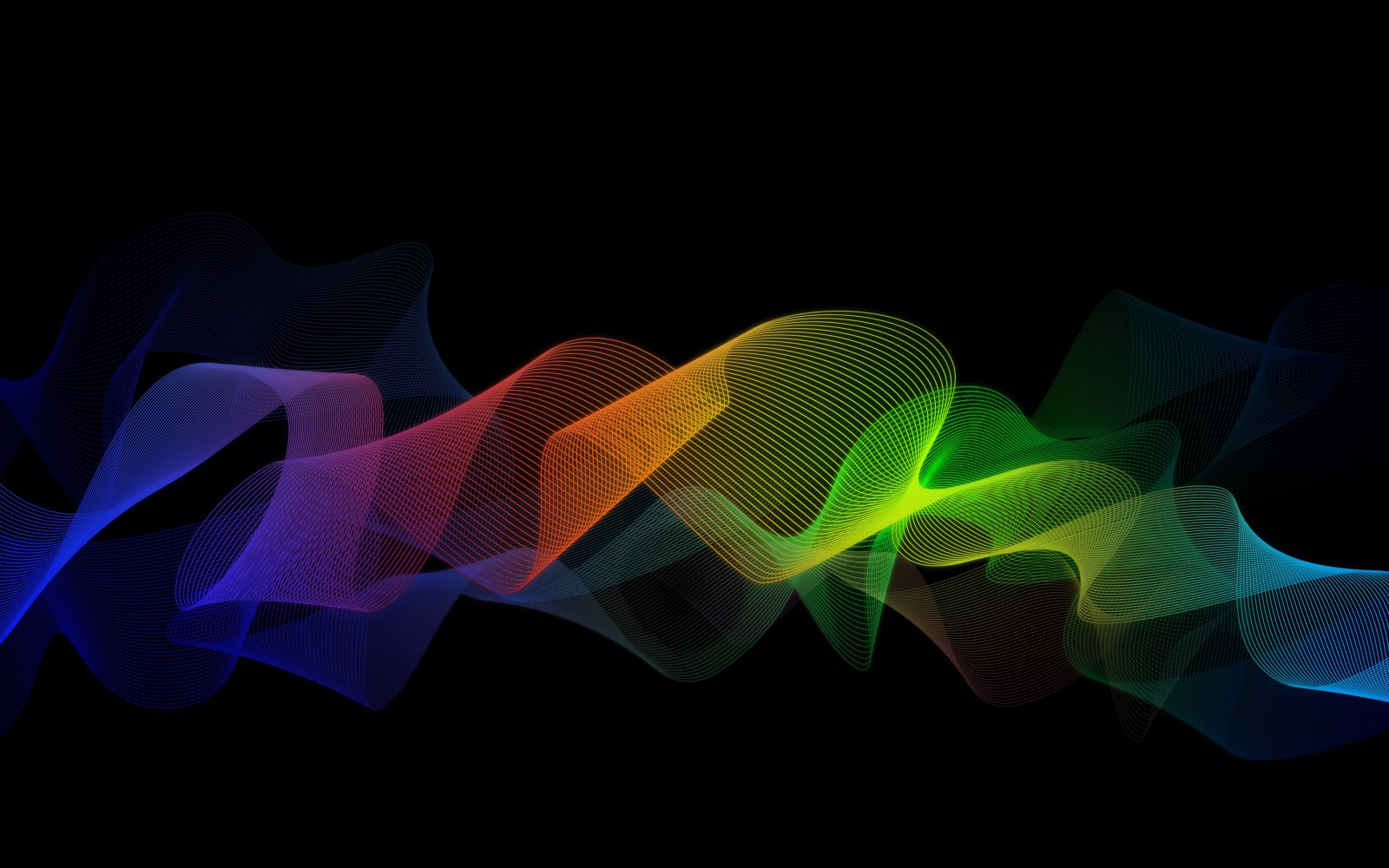 Flowing Rainbow Ribbon Wallpaper — Abstract wallpaper
