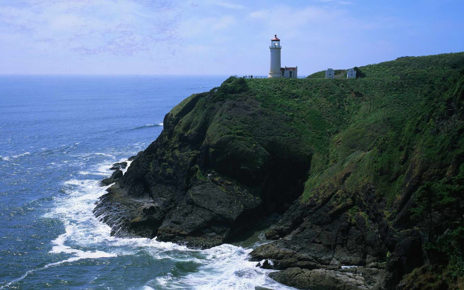 Lighthouse on a Coastal Cliff Wallpaper — Nature wallpaper