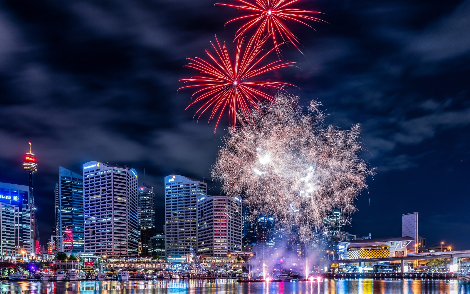 Fireworks Darling Harbour Night Sky Sydney Wallpaper — City wallpaper