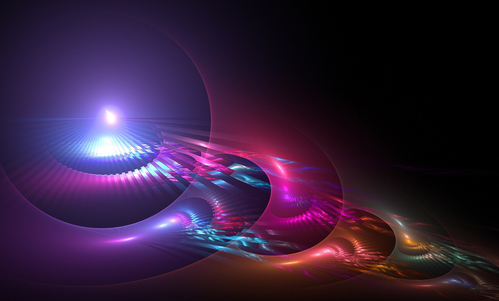 Colorful Glowing Light Sculpture Wallpaper — Abstract wallpaper