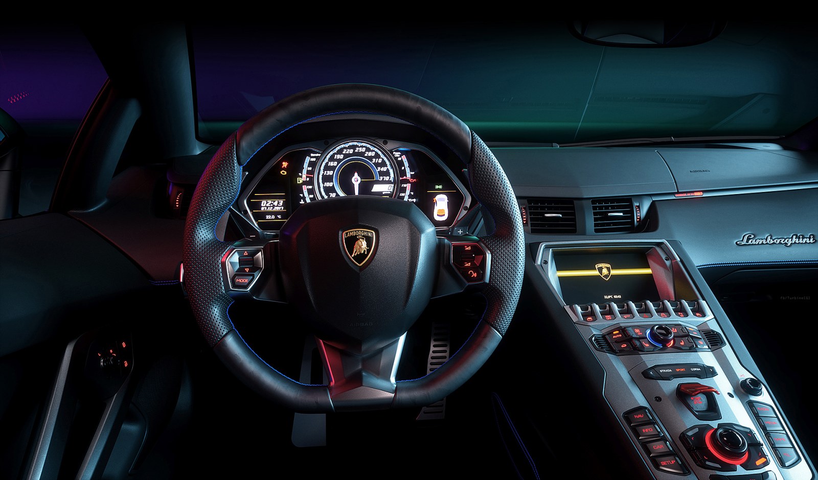 Lamborghini Aventador Cockpit Interior Wallpaper — Cars wallpaper