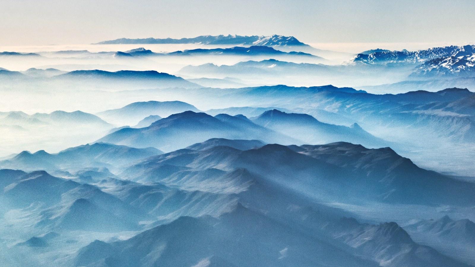 Cool-Toned Mountain Peaks with Mountains — Mountains wallpaper