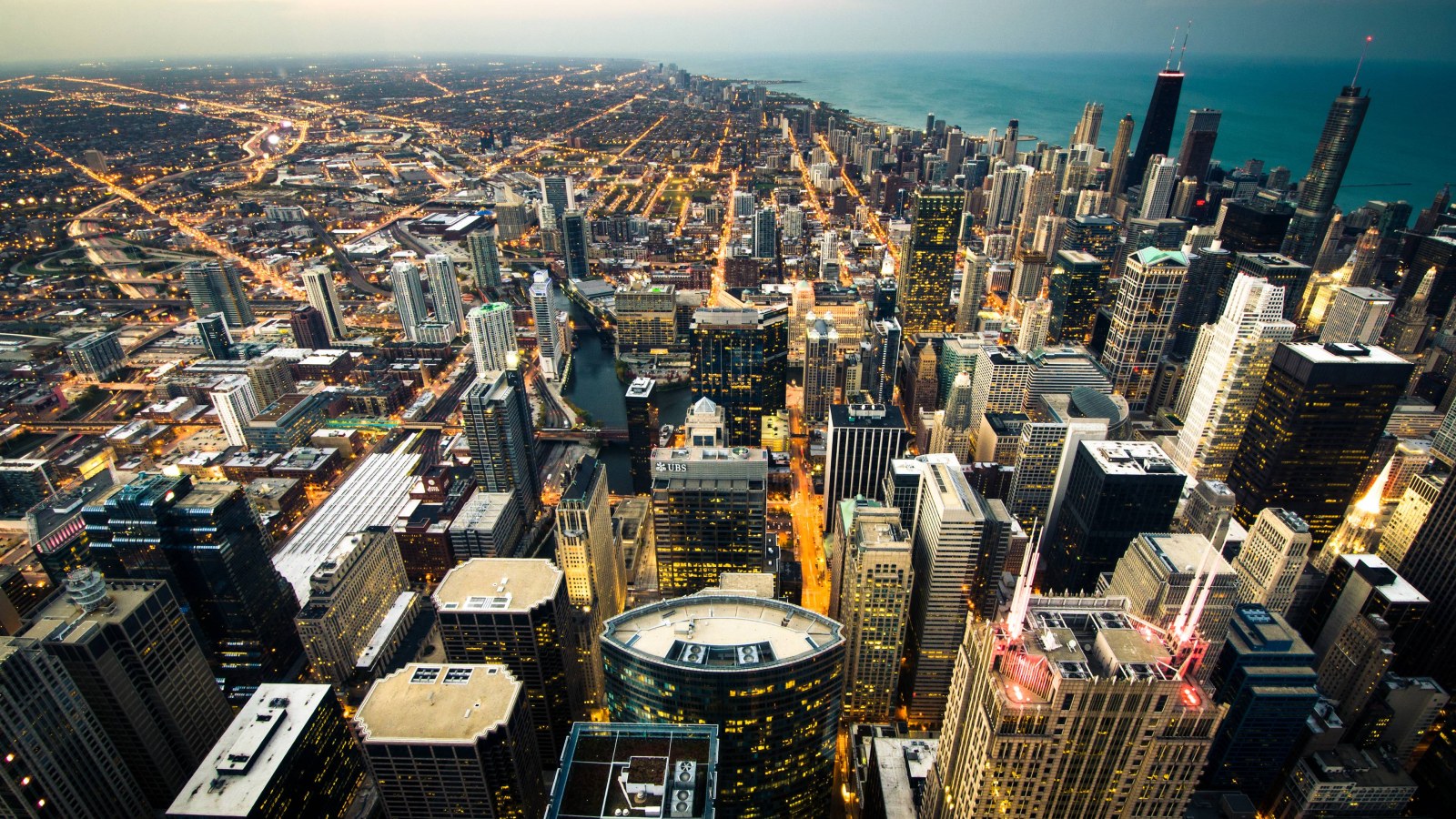 Aerial Downtown Cityscape 4K Wallpaper — City wallpaper