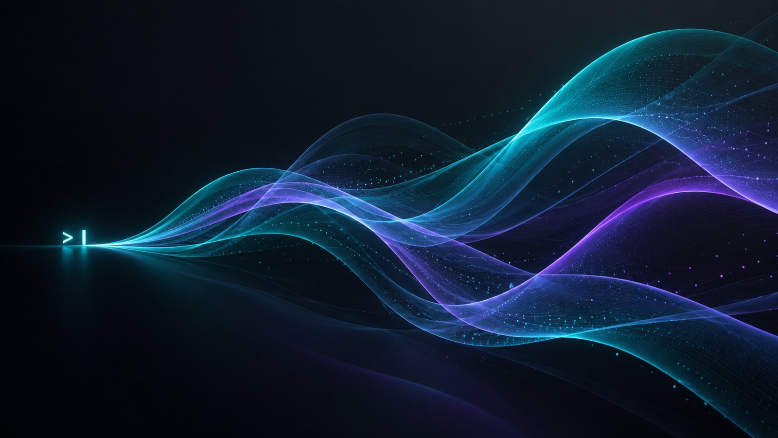 Linux Shell Waves 4K Wallpaper — Linux wallpaper