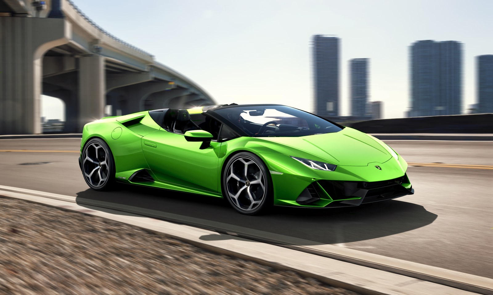 Lamborghini Huracan Evo Spyder 2019 (cars, landscape)