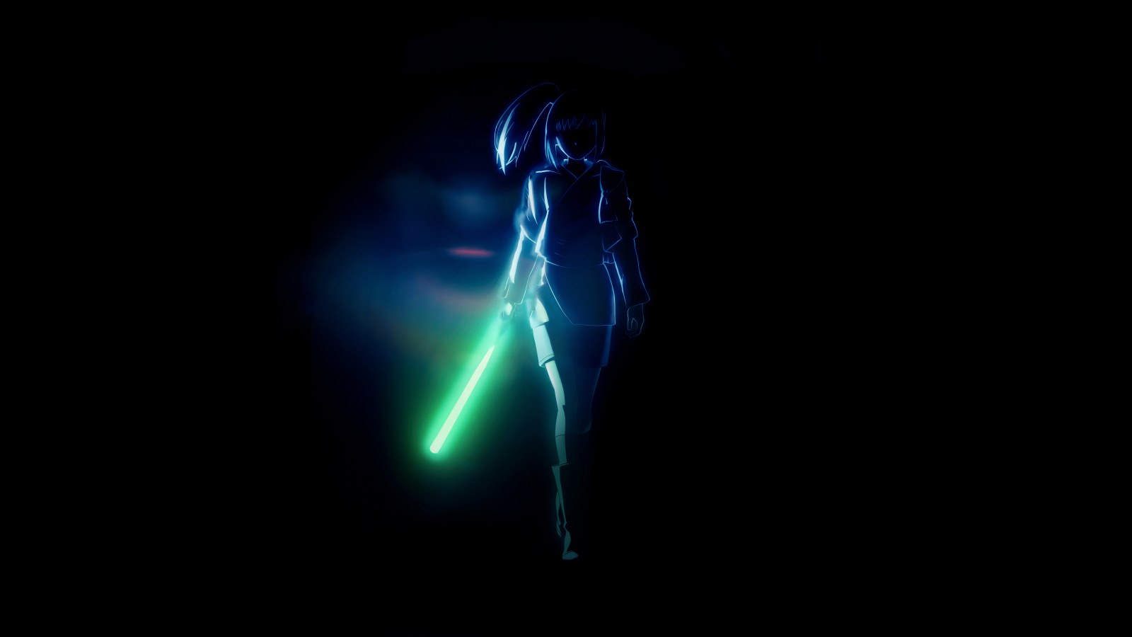 View of Lah Kara in Deep Black Natural Light — Anime wallpaper