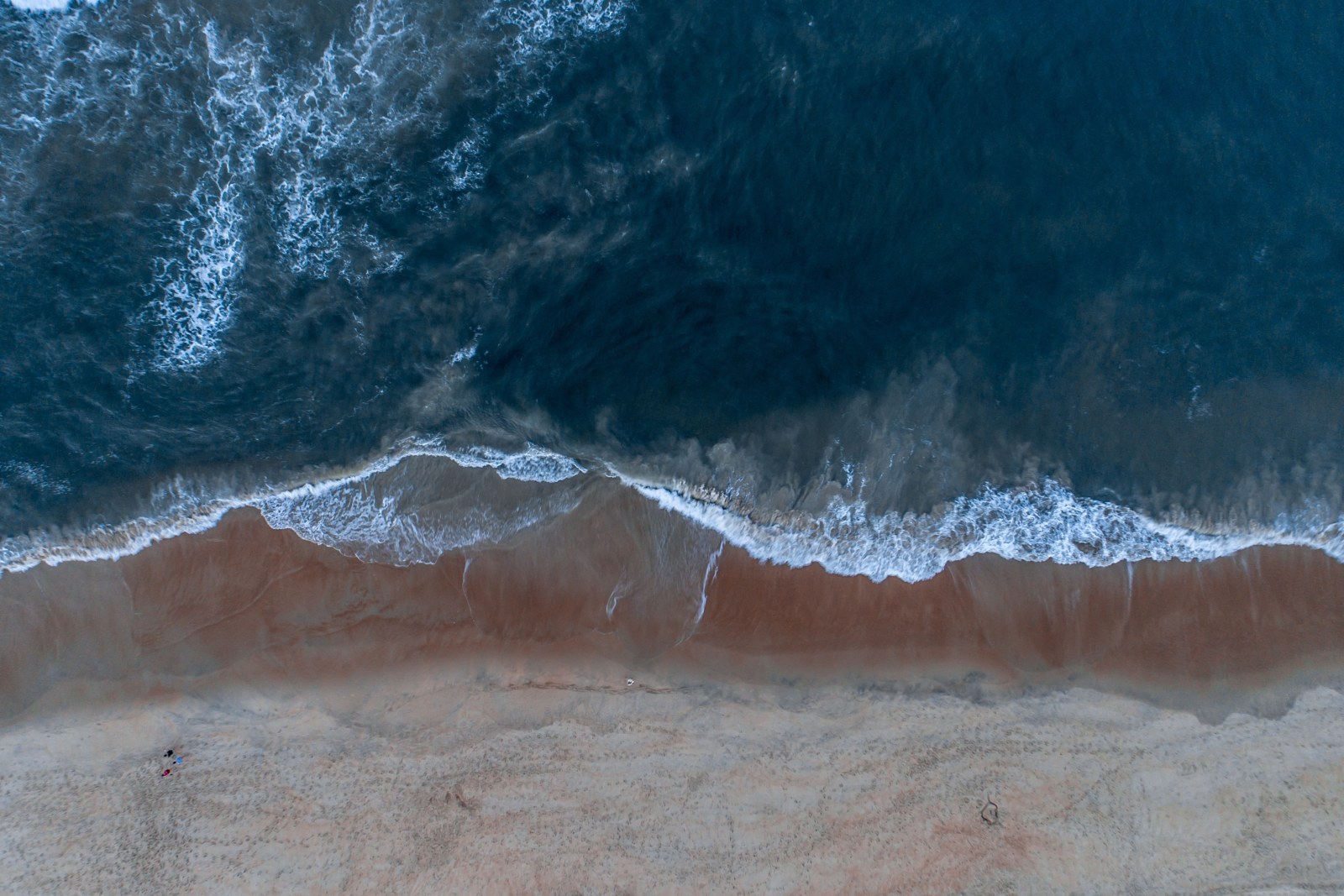 Aerial Shoreline with Sea Foam — Ocean & Beach wallpaper