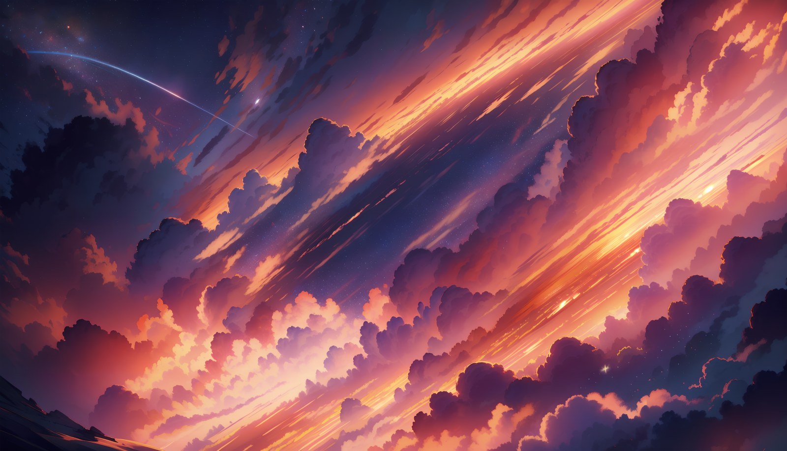 Clouds of Dusk in Sunset Tones — Sunsets & Sunrises wallpaper