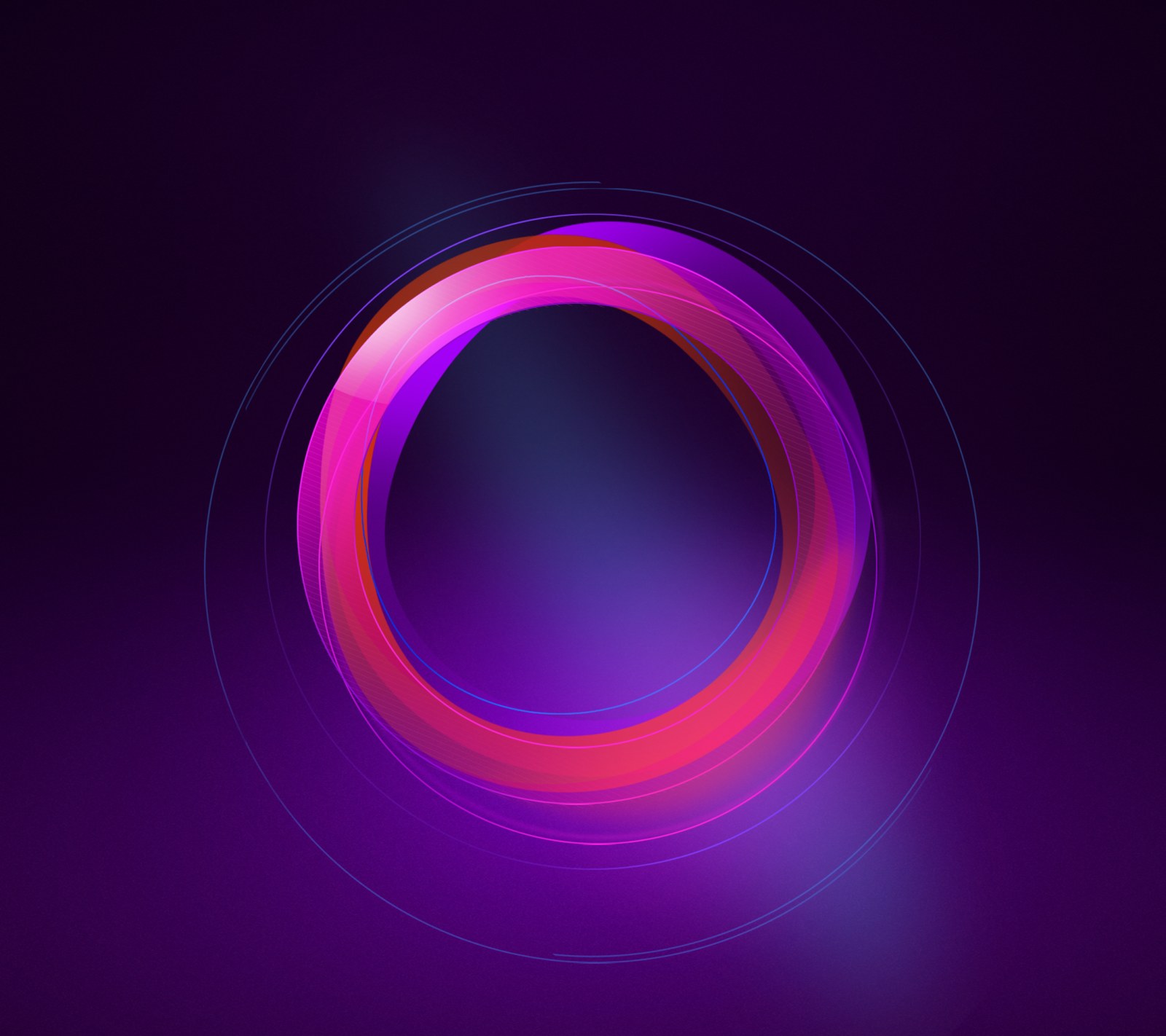 Pink and Purple Glowing Ring Wallpaper — Abstract wallpaper