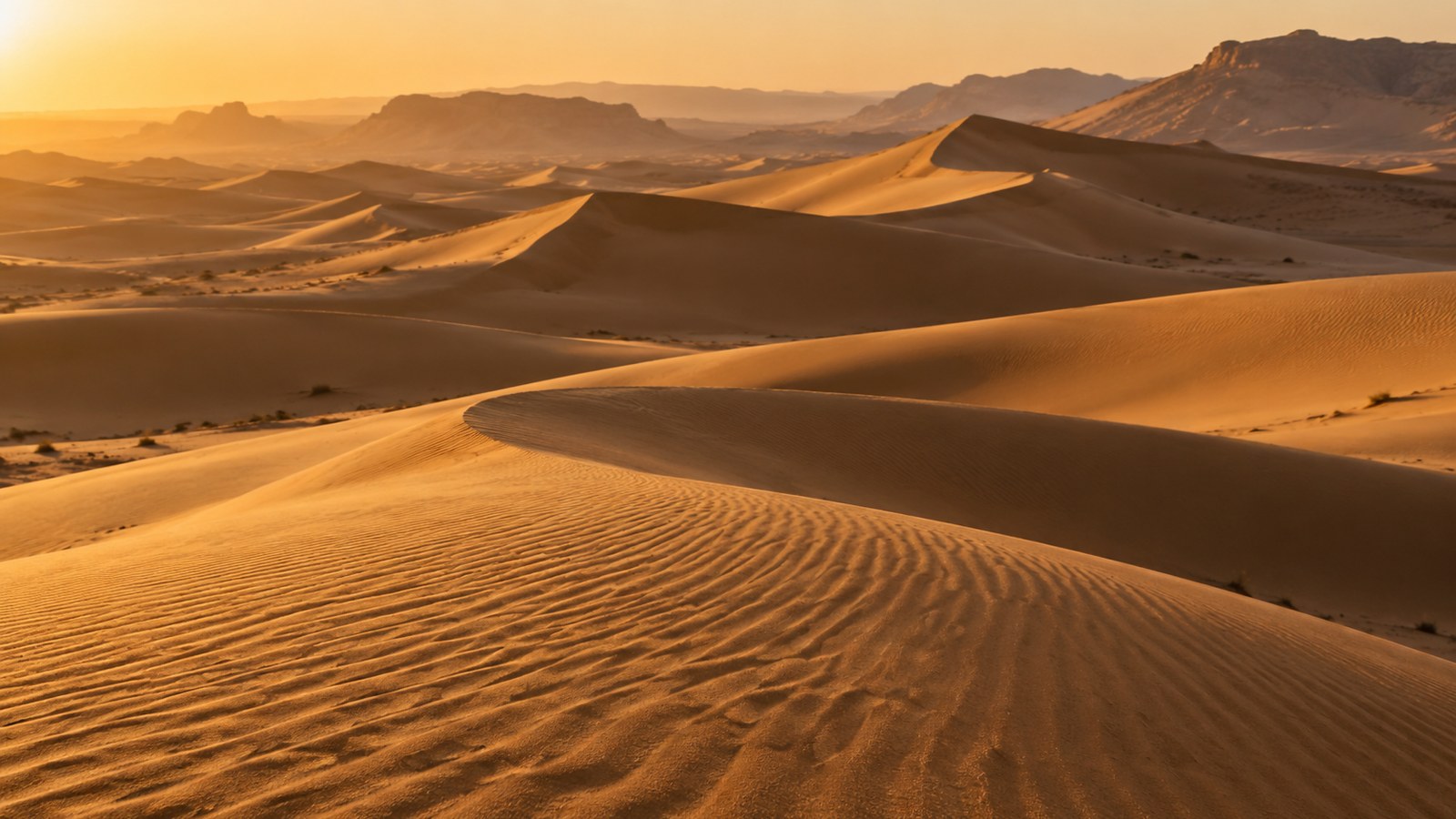 Golden Desert Dunes 4K Wallpaper — Nature wallpaper