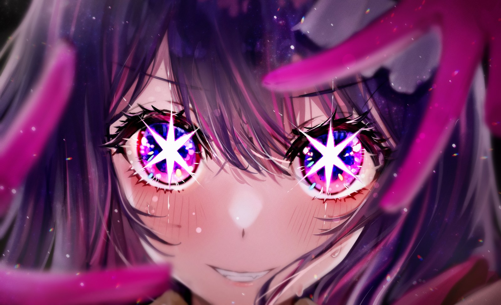 Vivid View of Ai Hoshino in Navy Tones — Anime wallpaper