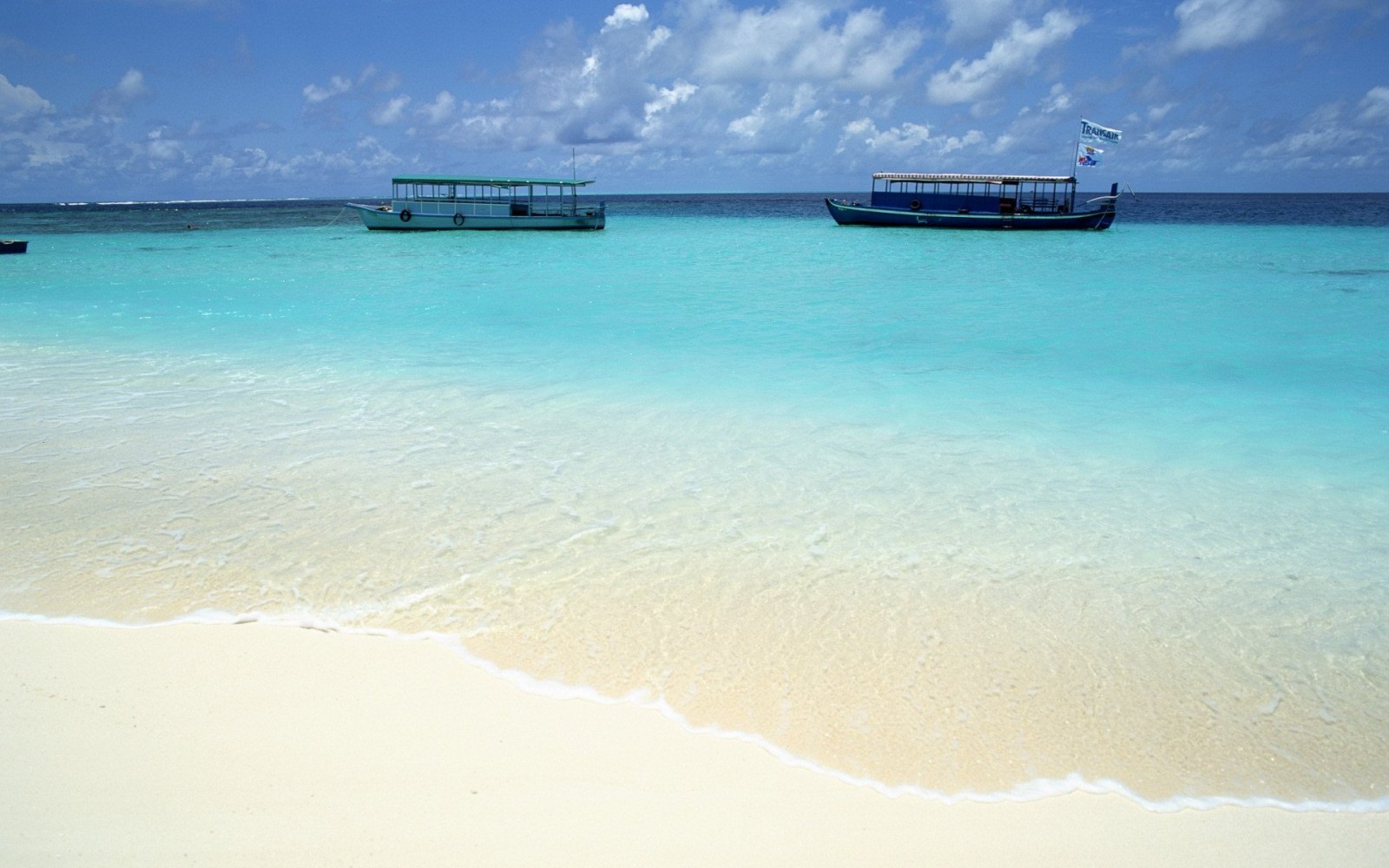 White Sand and Turquoise Lagoon Wallpaper — Nature wallpaper