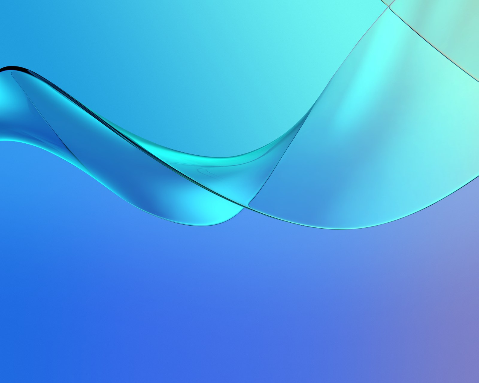 Blue and Cyan Abstract Waves Wallpaper — Abstract wallpaper