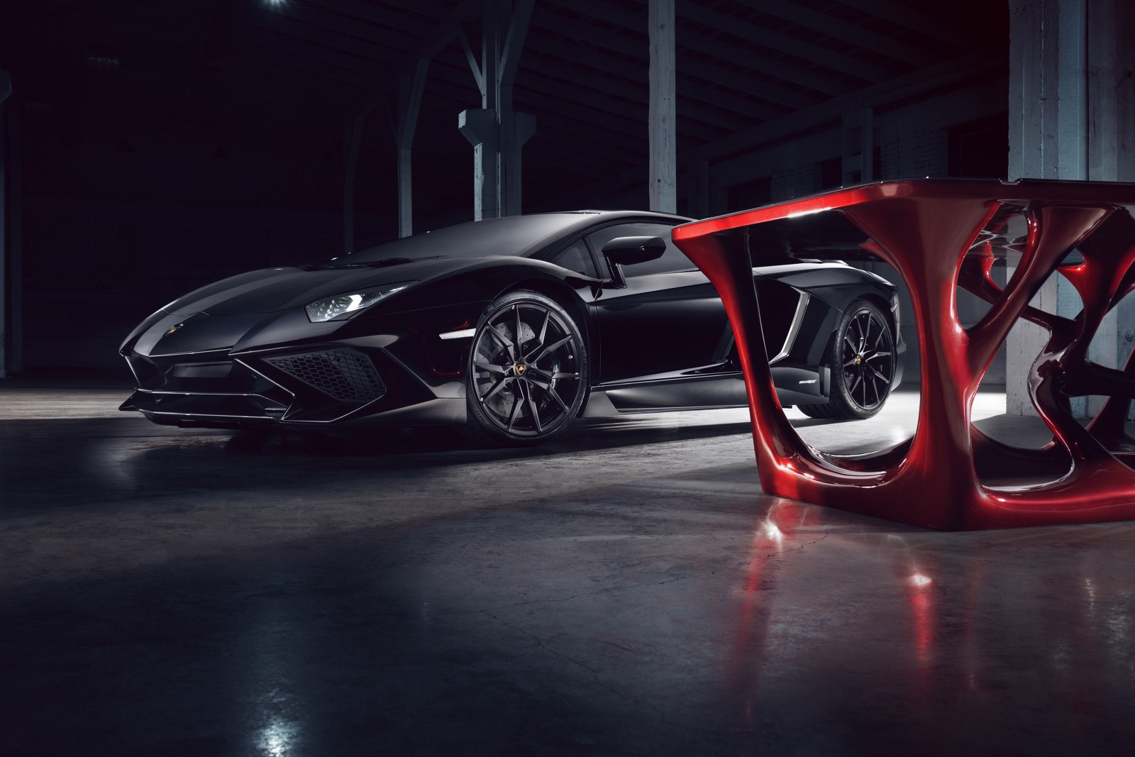 Lamborghini Aventador (cars, landscape)