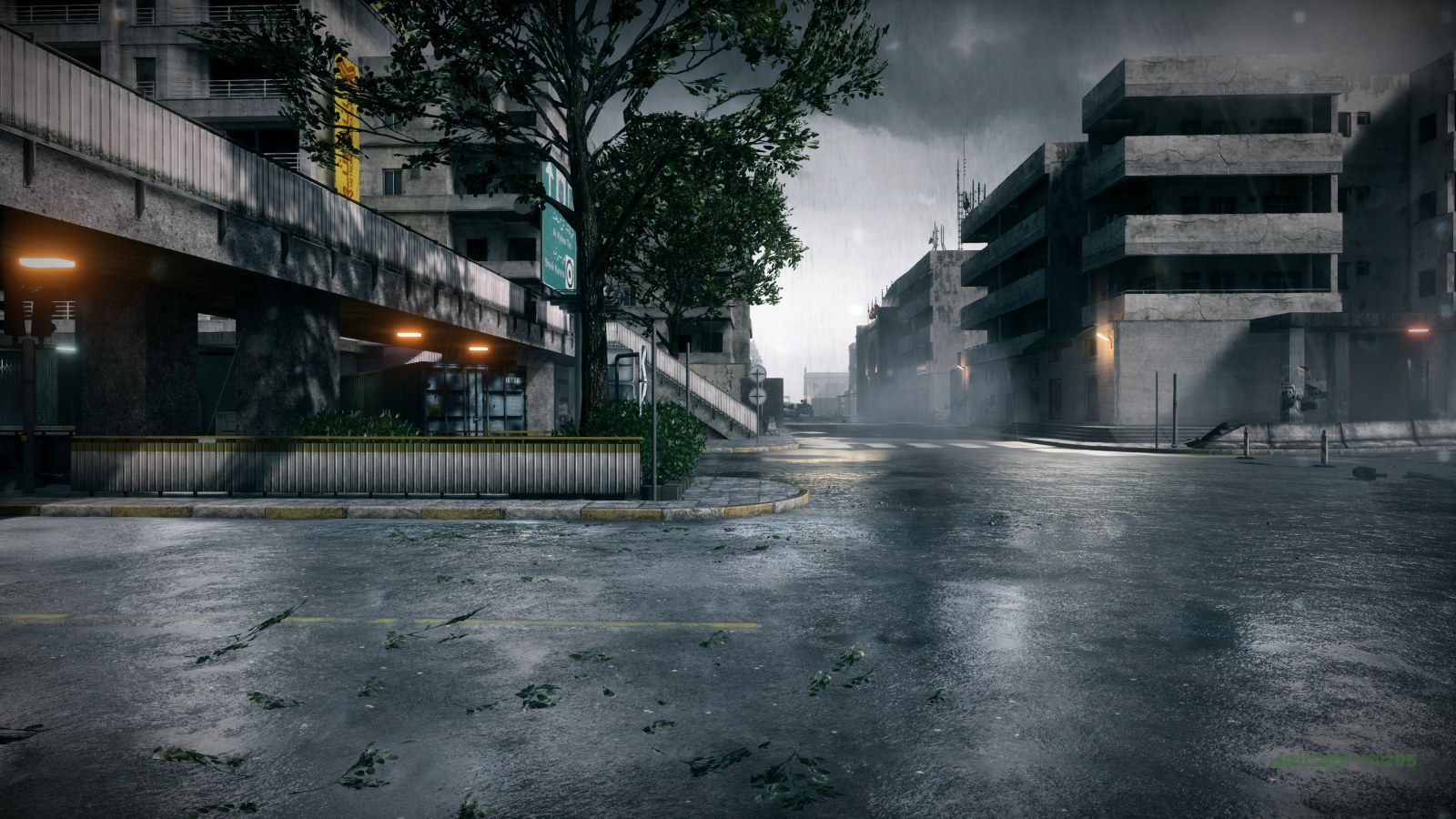 Battlefield 3 Rainy Street — City wallpaper