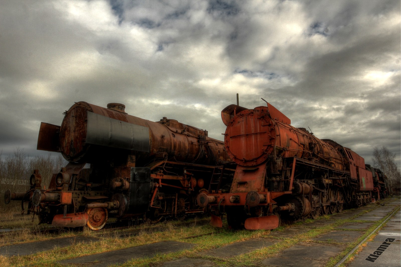 Clouds in Warm Natural Light — Trains wallpaper