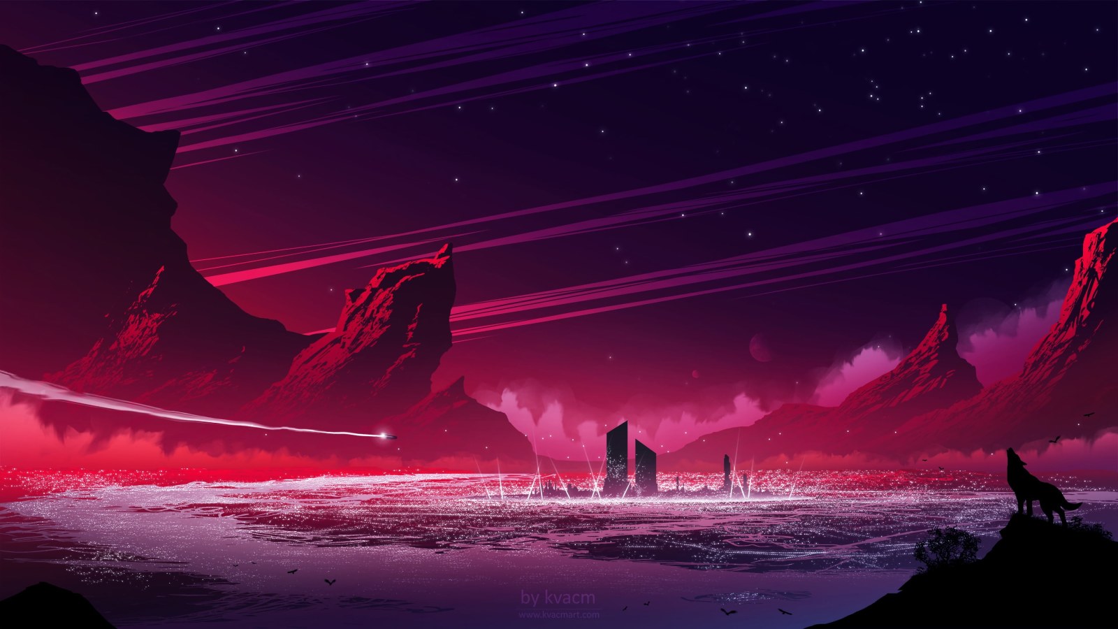 Moody Painting with Sky — Anime wallpaper