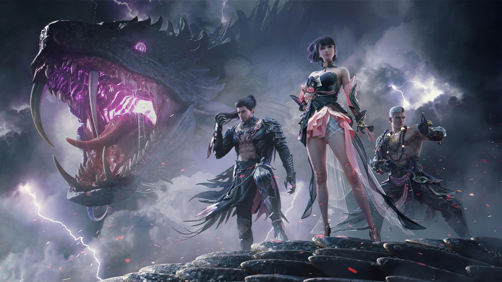 Assassin Trio in a Stormy Land — Games wallpaper