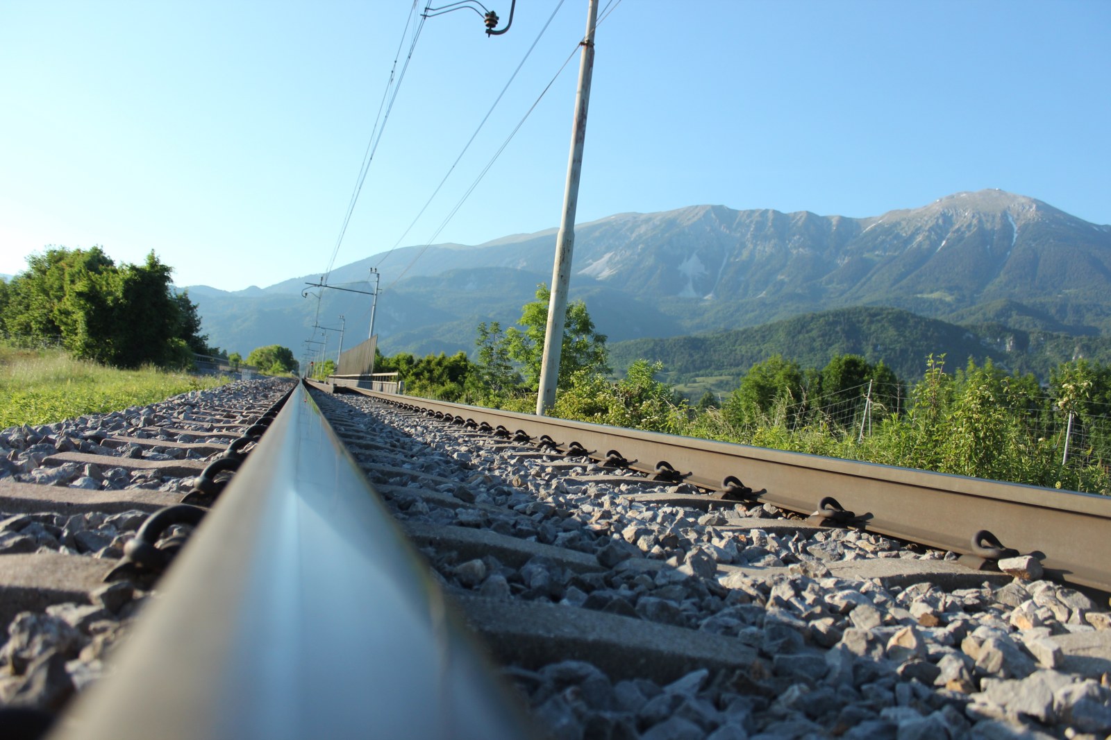 Mountains in Cool Natural Light — Trains wallpaper