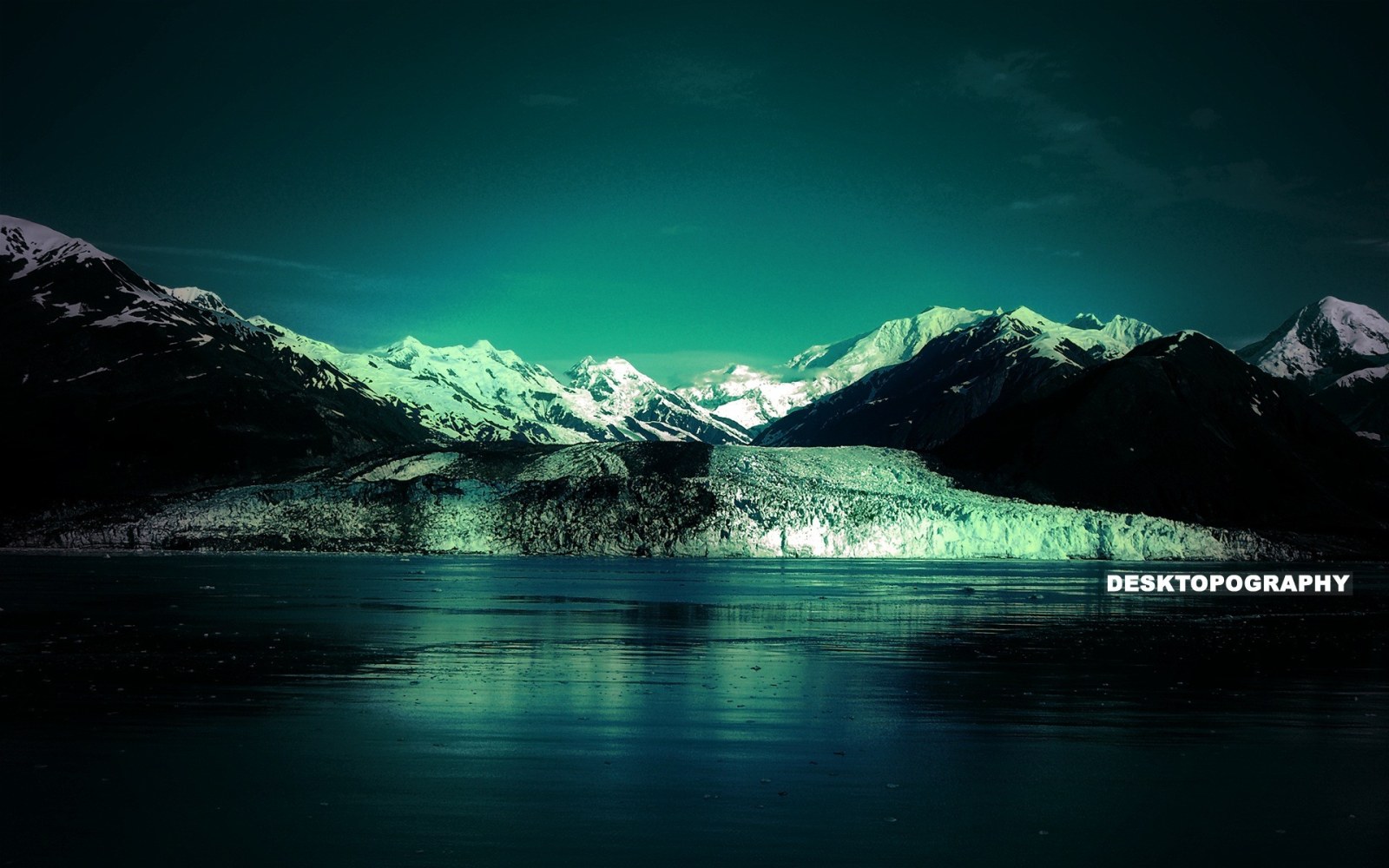 Snowy Mountains and Turquoise Lake Wallpaper — Nature wallpaper