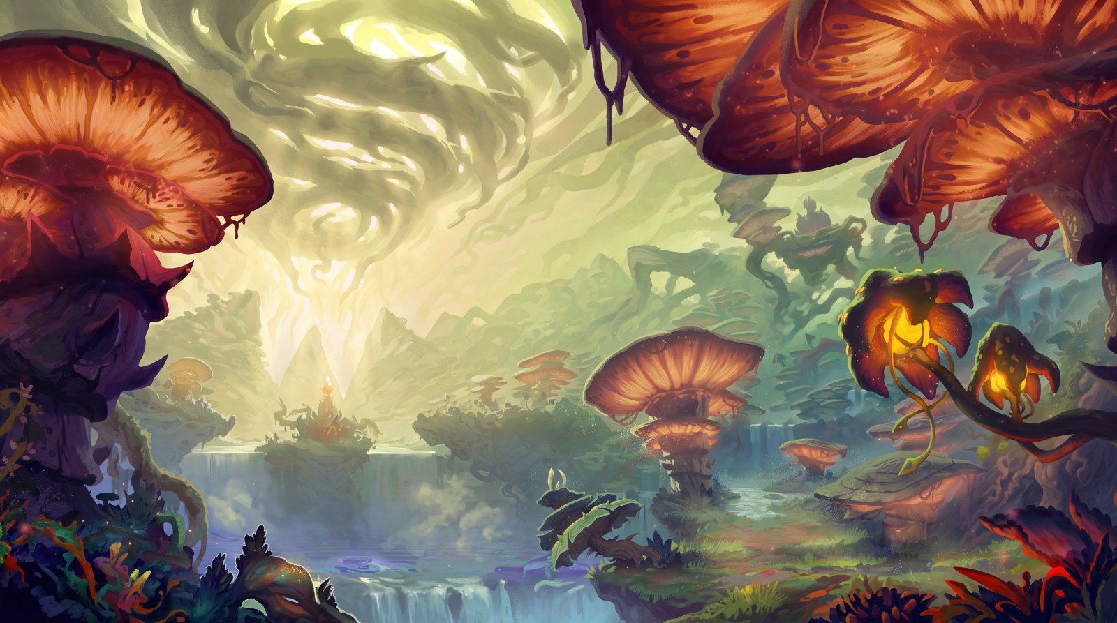 World Warcraft Midnight Mushroom Forest — Fantasy wallpaper