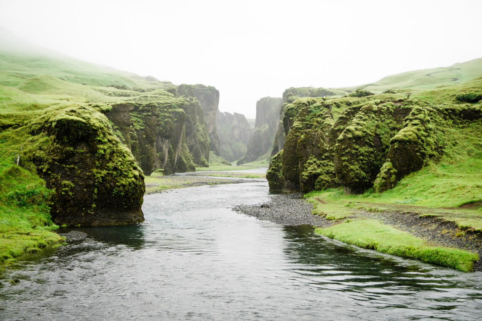 River Between Green Canyon Walls Wallpaper — Nature wallpaper