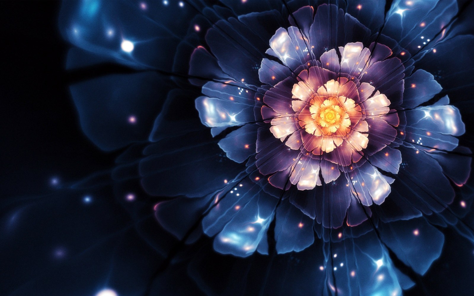 Glowing Abstract Flower Wallpaper — Abstract wallpaper