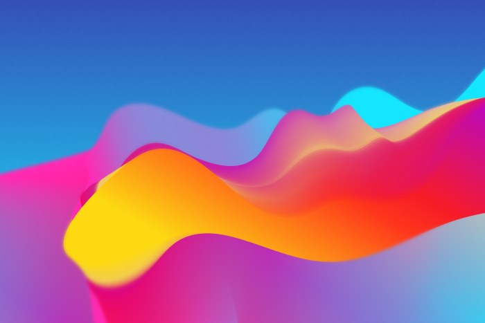 Bright Multicolor Abstract Waves Wallpaper — Abstract wallpaper