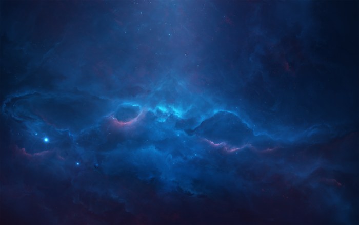 Blue Nebula and Distant Stars Wallpaper — Space wallpaper