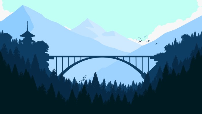 Skiing Scene — Forest wallpaper