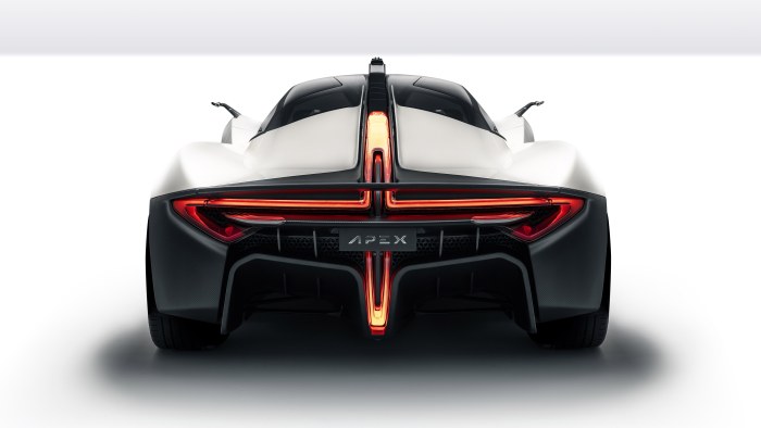 White Hypercar Rear Light — Cars wallpaper