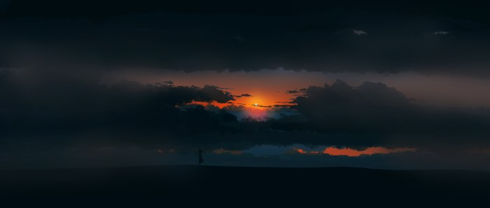 Desert in Dark Navy Light — Sunsets & Sunrises wallpaper